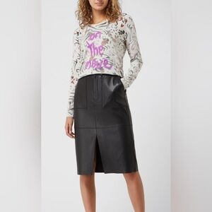 NWT Carre Noir Stone Animal Print On The Move Long Sleeve Pullover